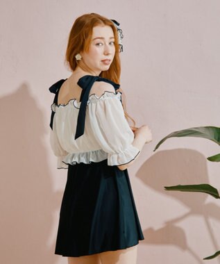 San-ai Resort（三愛水着楽園） WEB限定　Aラインワンピ9号・11号【Big Apple's（ビッグアップルズ）】 ホワイト