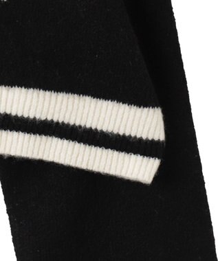 WEGO ラインリブフラッフィーショートニット ブラック