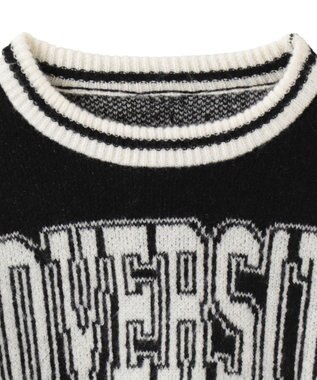 WEGO ラインリブフラッフィーショートニット ブラック