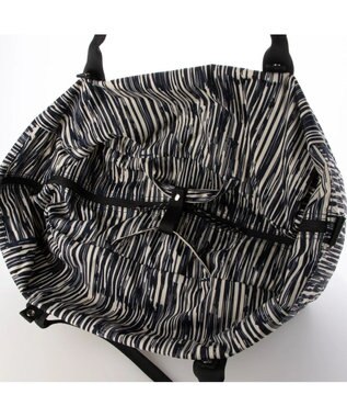 UNBILLION cachecache パッカブルナイロンボストンバッグ アイボリーネイビー