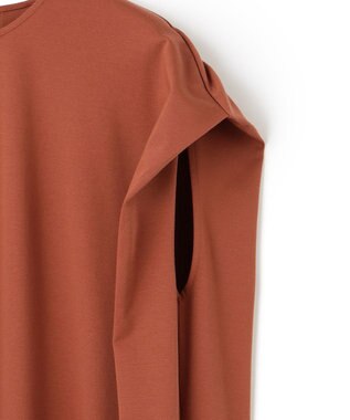 23区 L 【洗える】ライトスムース ロング ワンピース テラコッタ系