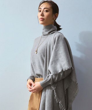 見上愛さん着用/洗える】ピュアカシミヤ タートルネック ニット