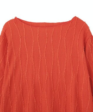 Green Parks ５分袖表面感カットプルオーバー Orange