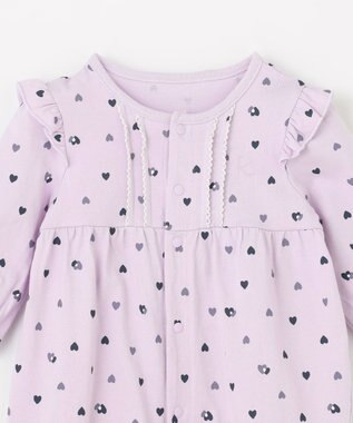 組曲 KIDS 【70㎝】LOVE Parent ロンパース ラベンダー系