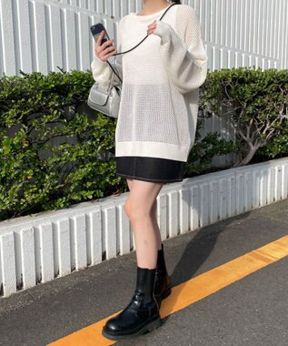 WEGO メッシュニットBIGPO オフホワイト