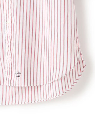 J.PRESS MEN 【WEB・一部店舗限定】ドビーマルチストライプ バンドカラーシャツ レッド系1