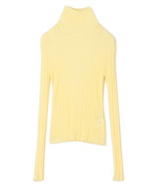 uncrave シアーニット タートルネック トップス（uncrave WHITE） レモン