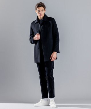 JOSEPH HOMME DOUBLE FACE CASHMERE BALMACHAN COAT ブラック系