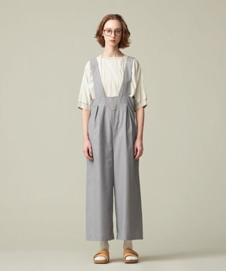 J.PRESS YORK STREET 【WOMEN】ハイウエストサロペット ライトグレー系