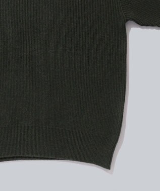 WHITE MAILS 【UNISEX】WASHI&COOMA LAMBS RIB KNIT MOCKNECK SWEATER ニットセーター カーキ