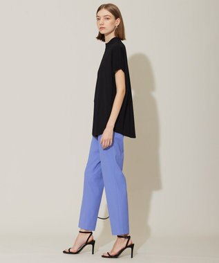 ICB 【接触冷感・UVカット・洗える】 ヴィスコースナイロンハイゲージ プルオーバー ブラック系