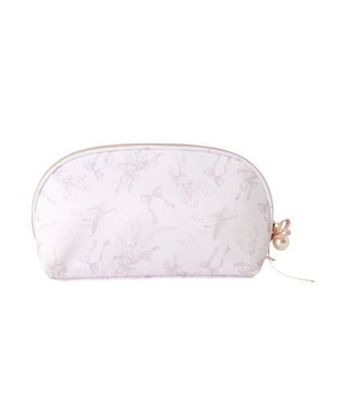 Maison de FLEUR すずらんプリントロングポーチ Grayish Pink