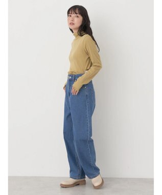 earth music&ecology コットンシアータートルネックプルオーバー Yellow