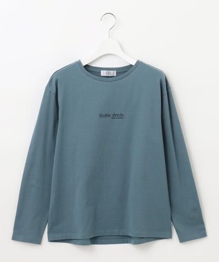J.PRESS LADIES ロゴ Tシャツ ダルブルー系