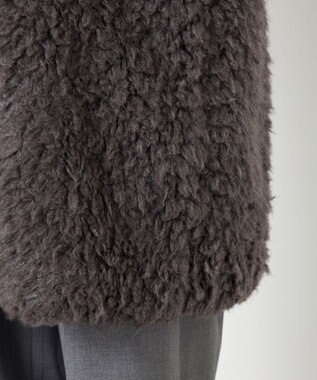 NAVE 【ReNAVE】プードルボア ロングジャケット チャコール系