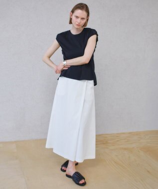 BEIGE， ZEOLITE / バックツイスト コンビトップス Black