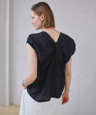 BEIGE， ZEOLITE / バックツイスト コンビトップス