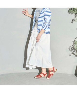 ing <ing>【サスティナブル】クロスメッシュデザインサンダル レッド