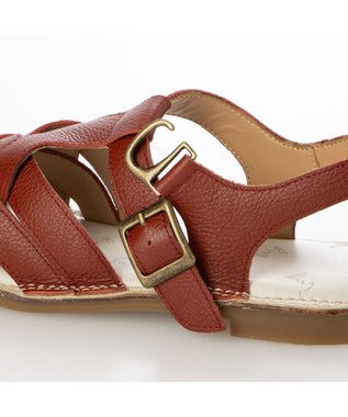 ing <ing>【サスティナブル】クロスメッシュデザインサンダル レッド