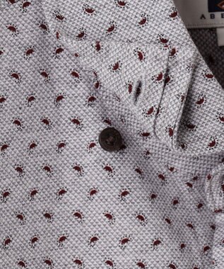 JOSEPH ABBOUD 【綿100％・ストレッチ】コンフォートジャージープリントシャツ ワイン系5