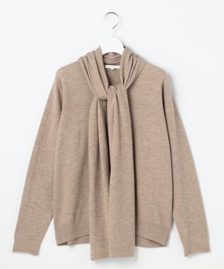 自由区 S 【SHIHOさん着用】ウールハイゲージVネック ニット ベージュ