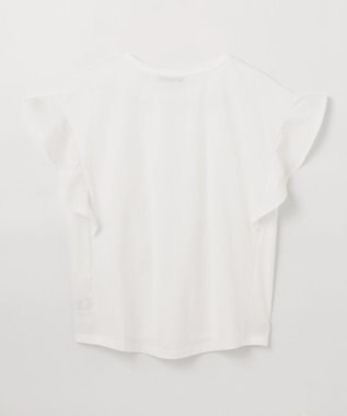 ANY 異素材コンビフリルスリーブプルオーバー オフ