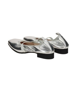 Bridget Birkin 【Bridget Birkin】エラスティックバンドスクエアバレエシューズ シルバー