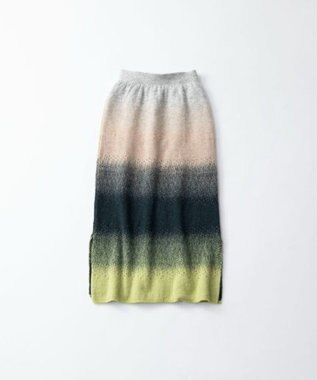 TRICOTE GRADATION SHAGGY SKIRT／グラデーションシャギースカート 42GREEN