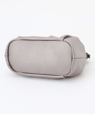 LA BAGAGERIE シープレザー　ギャザーミニマムバッグ ガンメタリック