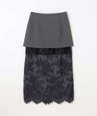 GRACE CONTINENTAL コンビタイトスカート グレー