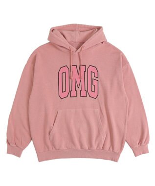 WEGO 【ユニセックス着用ITEM】ピグメントOMGプルパーカー ピンク