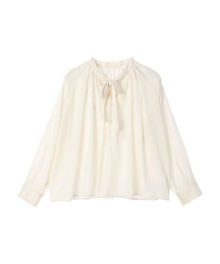 AMERICAN HOLIC イージーケア２ＷＡＹボウタイブラウス Ivory