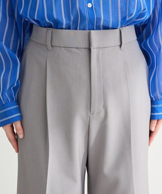 Green Parks きれシルストレートワイドパンツ Gray