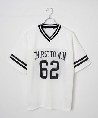 WEGO ナンバリングメッシュビッグT ホワイト