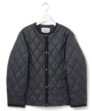 J.PRESS LADIES 【WEB限定カラーあり・洗える】コンパクトタフタキルティング ブルゾン ネイビー系