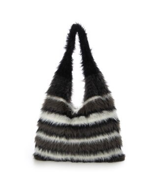 UNBILLION カシュカシュ cachecache / マルチボーダーファートート ブラック