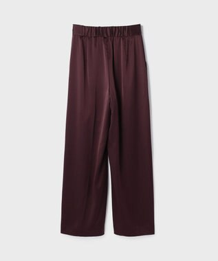 GRACE CONTINENTAL トリアセサテンワイドパンツ ブラウン