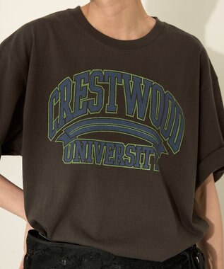 AMERICAN HOLIC バイオウォッシュ加工ロゴＴシャツ Blue