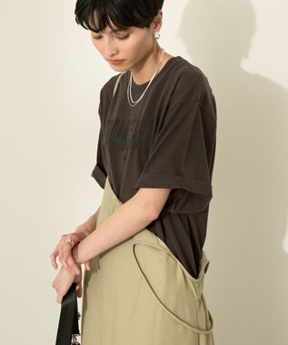 AMERICAN HOLIC バイオウォッシュ加工ロゴＴシャツ Black