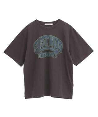 AMERICAN HOLIC バイオウォッシュ加工ロゴＴシャツ Blue