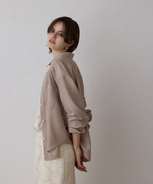 GRACE CONTINENTAL シアー2wayウエスタンシャツ ベージュ