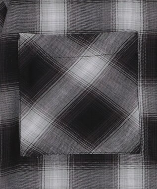 WEGO フードチェックBIGシャツ（S） ブラック