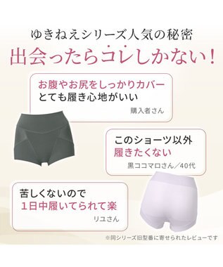 BRADELIS New York 【Yukine inc. 】ゆきねえ365綿混モアらくすっぽりショーツ25 深め 補正下着 補整 シャドーグレー