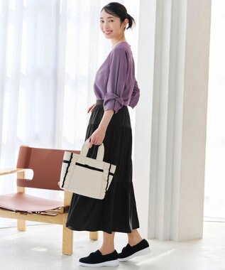 Tiaclasse 【洗える】ティアードフレアスカート ブラック