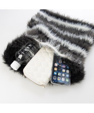 UNBILLION カシュカシュ cachecache / マルチボーダーファートート ブラック