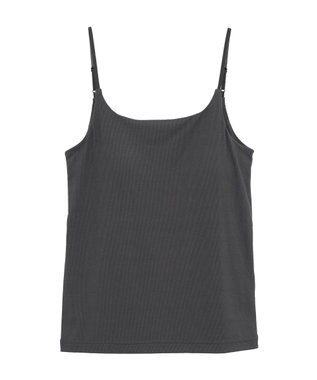 AMERICAN HOLIC 【カップ付き】細リブキャミソール Charcoal Gray