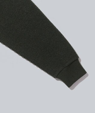 WHITE MAILS 【UNISEX】WASHI&COOMA LAMBS RIB KNIT MOCKNECK SWEATER ニットセーター カーキ