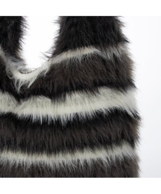 UNBILLION カシュカシュ cachecache / マルチボーダーファートート ブラック