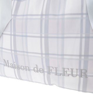Maison de FLEUR チェックダブルリボントートバッグ Pink