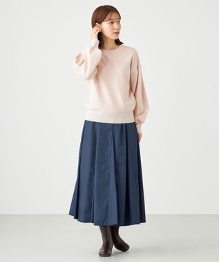 SHARE PARK LADIES ソフトタッチパフスリーブニット オフホワイト